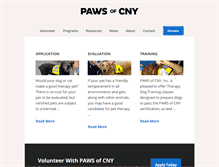 Tablet Screenshot of pawsofcny.org